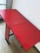 Mesa de comedor y sillas Mid-Century de formica roja, años 50. Juego de 3, Imagen 20