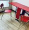 Mid-Century Dining Table and Chairs in Red Formica, 1950s, Set of 3 19