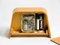 Reloj de mesa Electro con carcasa de contrachapado de teca curvada, Imagen 10