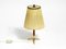 Small Mid-Century Brass Star Base Table Lamp from Kalmar 2