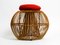 Italian Bamboo Rattan Stool, 1960s, Image 2