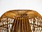 Italienischer Bambus Rattan Hocker, 1960er 6