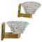 Mid-Century Modern Rostrato Murano Glass Wall Lights in the style of Barovier & Toso, 1980s, Set of 2 1