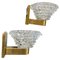 Mid-Century Modern Rostrato Murano Glass Wall Lights in the style of Barovier & Toso, 1980s, Set of 2, Image 1