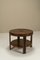 Amsterdam School Round Side Table in Oak and Ebony, Netherlands, 1930s, Image 1