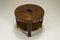 Amsterdam School Round Side Table in Oak and Ebony, Netherlands, 1930s, Image 4