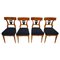 German Biedermeier Chairs in Cherry Veneer, 1830, Set of 4 1