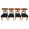 German Biedermeier Chairs in Cherry Veneer, 1830, Set of 4, Image 1