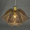 Mid-Century Modern Pendant Lamp in Mauve Acrylic Glass, Wire and Brass, 1970s 10