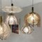 Mid-Century Modern Pendant Lamp in Mauve Acrylic Glass, Wire and Brass, 1970s, Image 15