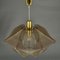 Mid-Century Modern Pendant Lamp in Mauve Acrylic Glass, Wire and Brass, 1970s 3