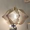 Mid-Century Modern Pendant Lamp in Mauve Acrylic Glass, Wire and Brass, 1970s, Image 12