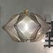 Lámpara colgante Mid-Century moderna de vidrio acrílico malva, alambre y latón, años 70, Imagen 11