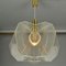 Mid-Century Modern Pendant Lamp in Clear Acrylic Glass, Wire and Brass, 1970s, Image 11