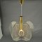 Mid-Century Modern Pendant Lamp in Clear Acrylic Glass, Wire and Brass, 1970s 7