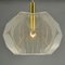 Lampe à Suspension Mid-Century en Verre Acrylique Transparent, Câble et Laiton, 1970s 3