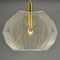 Mid-Century Modern Pendant Lamp in Clear Acrylic Glass, Wire and Brass, 1970s 3