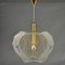 Mid-Century Modern Pendant Lamp in Clear Acrylic Glass, Wire and Brass, 1970s, Image 1