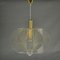 Mid-Century Modern Pendant Lamp in Clear Acrylic Glass, Wire and Brass, 1970s 9