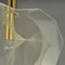 Mid-Century Modern Pendant Lamp in Clear Acrylic Glass, Wire and Brass, 1970s, Image 14