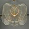 Mid-Century Modern Pendant Lamp in Clear Acrylic Glass, Wire and Brass, 1970s, Image 10