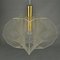 Mid-Century Modern Pendant Lamp in Clear Acrylic Glass, Wire and Brass, 1970s 5