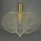 Mid-Century Modern Pendant Lamp in Clear Acrylic Glass, Wire and Brass, 1970s, Image 5