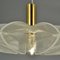 Mid-Century Modern Pendant Lamp in Acrylic Glass, Wire and Brass, 1970s 5