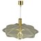 Mid-Century Modern Pendant Lamp in Acrylic Glass, Wire and Brass, 1970s 1