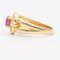 18 Karat Yellow Gold Ring with Ruby ​​and Diamond, 1970s 5