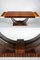 Mesa de comedor Art Déco rectangular de chapa de ébano de Macassard, años 40, Imagen 3