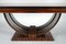 Mesa de comedor Art Déco rectangular de chapa de ébano de Macassard, años 40, Imagen 12