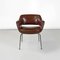 Modern Italian Armchairs in Brown Leather and Chrome-Plated Steel from Cassina, 1970s, Set of 2 5
