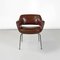 Modern Italian Armchairs in Brown Leather and Chrome-Plated Steel from Cassina, 1970s, Set of 2, Image 5