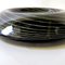 Italian Modern Round Centerpiece in Black Glass with Light Green Spiral, 1980s 5