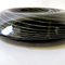 Italian Modern Round Centerpiece in Black Glass with Light Green Spiral, 1980s, Image 5