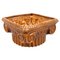 Italian Modern Ionic Capital Centerpiece Bowl in Brown Ceramic, 1980s 1