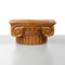 Italian Modern Ionic Capital Centerpiece Bowl in Brown Ceramic, 1980s, Image 3