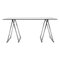 Mid-Century Italian Chromed Steel Trestles by Milo Baughman, 1970s, Set of 2 1