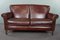2-Seater Sofa in Dark Brown Sheep Leather 1