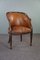 Cognac Colored Antique Leather Tubchair with Patina 2