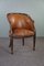 Cognac Colored Antique Leather Tubchair with Patina, Image 2