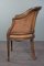 Cognac Colored Antique Leather Tubchair with Patina 6