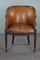 Cognac Colored Antique Leather Tubchair with Patina, Image 3