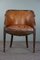 Cognac Colored Antique Leather Tubchair with Patina 10