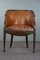 Cognac Colored Antique Leather Tubchair with Patina, Image 10