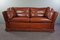 2 Seat Castle Bank Made from High -Quality Cattle Lecturer in Cognac Color 1