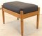 Mid-Century Danish Footstool in Leather and Wood, Image 2