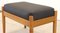 Mid-Century Danish Footstool in Leather and Wood, Image 3