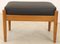 Mid-Century Danish Footstool in Leather and Wood 6